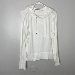Athleta lightweight white sweatshirt MED